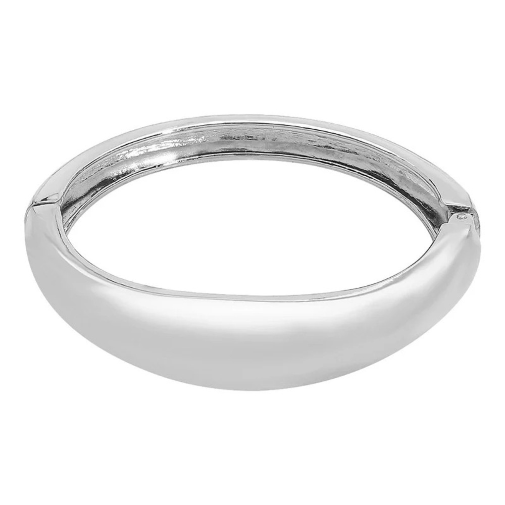 SILVER CHUNKY BANGLE BRACELET (7406)
